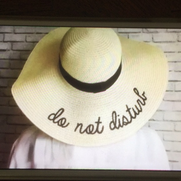 NWT " Do Not Disturb " Straw Hat / Embroidered 💃 - Picture 4 of 6